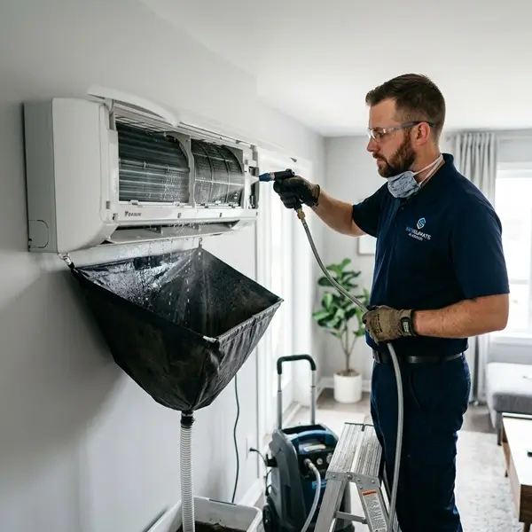 Cleaning AC blower and air filter coils